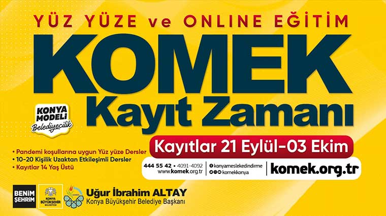 KOMEK ve ASEM’de Yeni Dönem Kayıtları Başlıyor