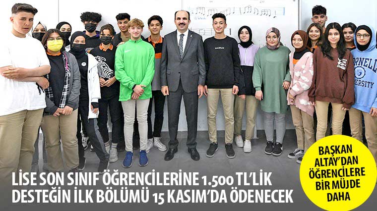 Lise Son Sınıf Öğrencilerine 1.500 TL’lik Desteğin İlk Bölümü 15 Kasım’da Ödenecek