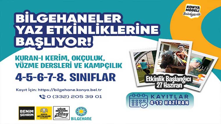 Bilgehanelerde Yaz Etkinlikleri İçin Kayıtlar Başlıyor