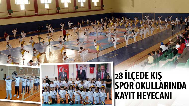 28 İlçede Kış Spor Okullarında Kayıt Heyecanı