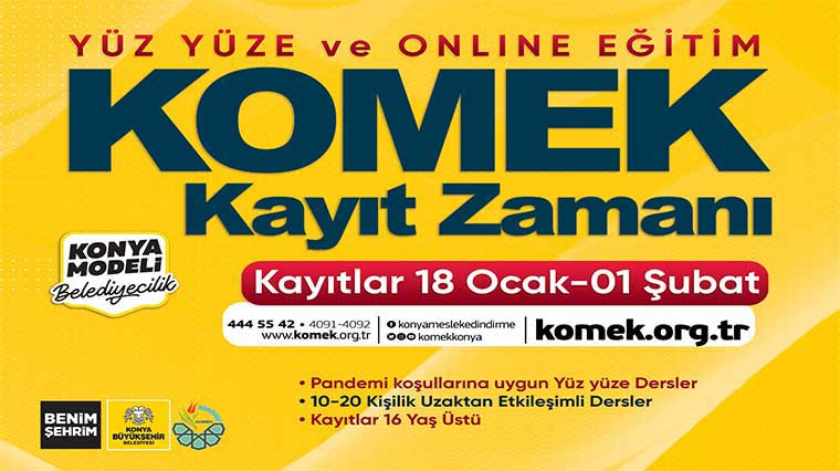 KOMEK ve ASEM’de Kayıt Zamanı