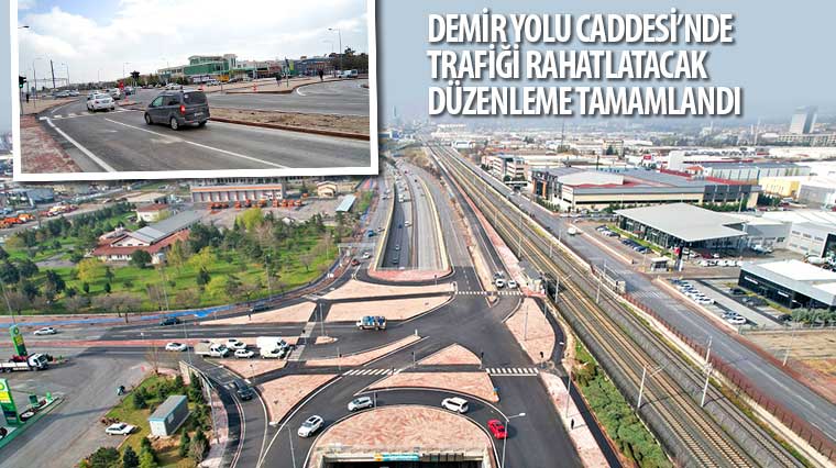 Demir Yolu Caddesi’nde Trafiği Rahatlatacak Düzenleme Tamamlandı